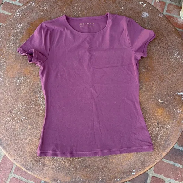 Aritzia Golden collection pink slim fit mauve athletic workout top sz S #sporty #girly - Image 3