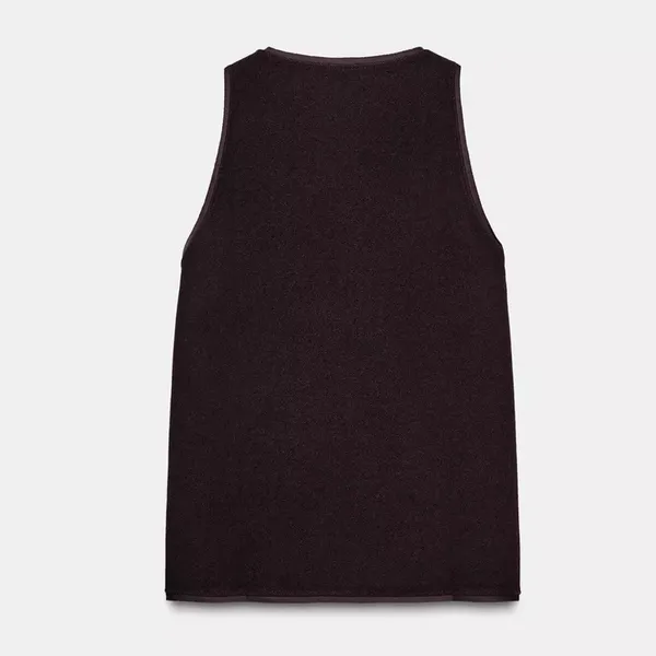 Zara NWT thick knit sleeveless brown top - Image 9