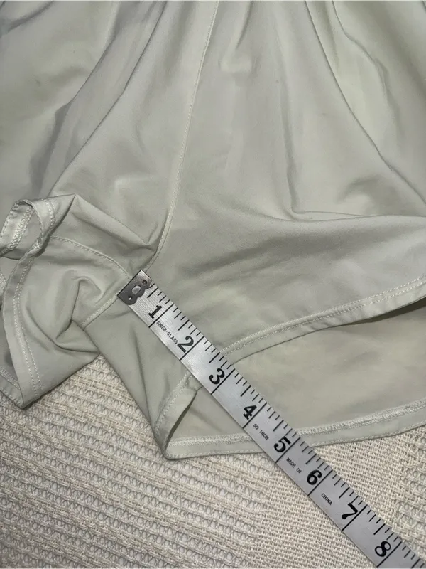 Nike Women's Athletic Shorts in Sage Green with White Waistband - Image 7