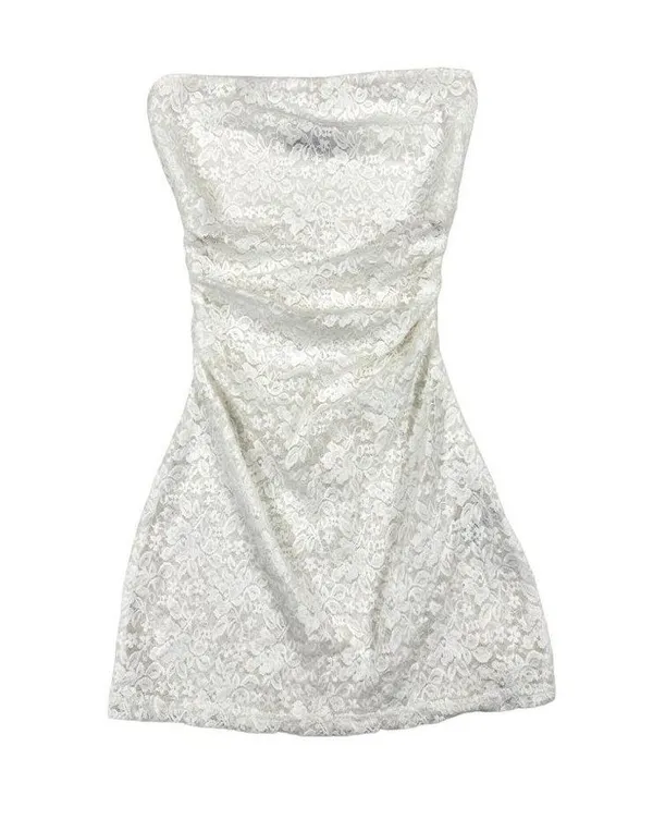 White Fox Boutique - "Work This Out" Lace Bolero Top Set in White - Image 2