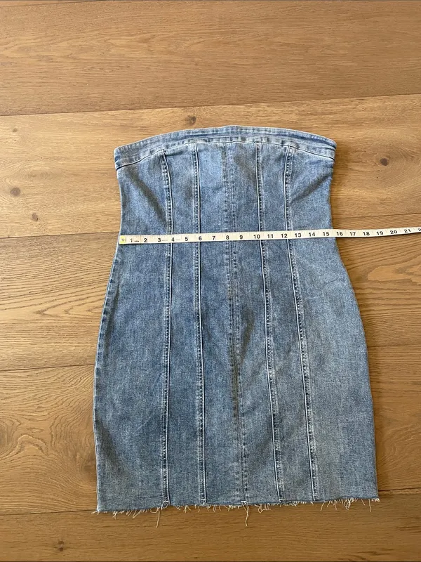 Princess Polly Houser Denim Strapless Mini Dress Women’s Size 10 US NWT - Image 11