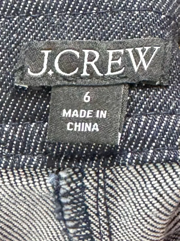 J. Crew Dark Indigo Blue Wash Wrap Mini Denim Skort 6 - Image 7