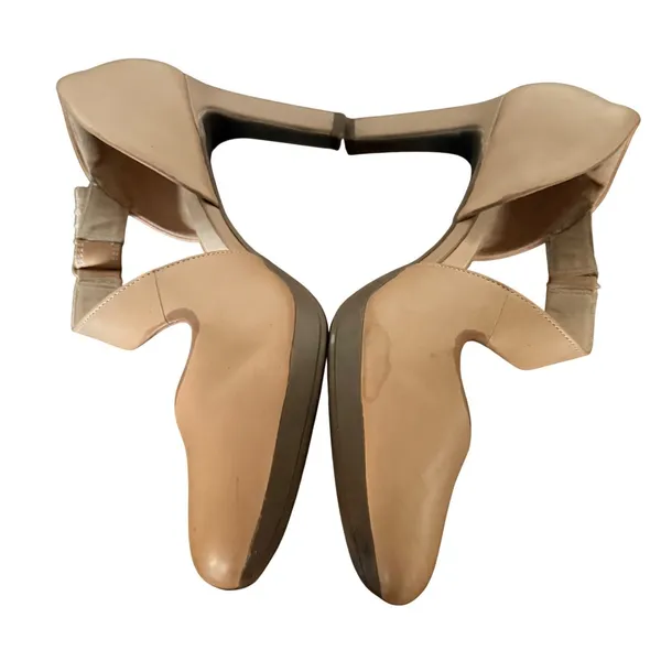 Clarks‎ Collection Women's Tan Leather Cross Strap high Heel Mary Jane Shoe - Image 4