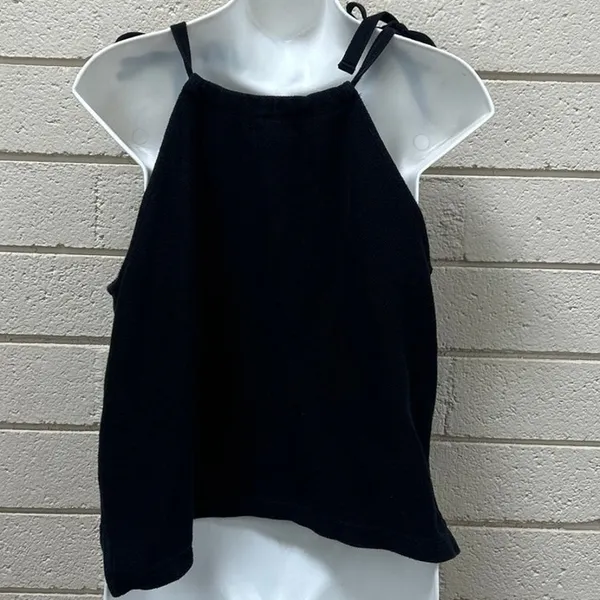 Madewell Tempo Tie Shoulder Black Tank size M - Image 6