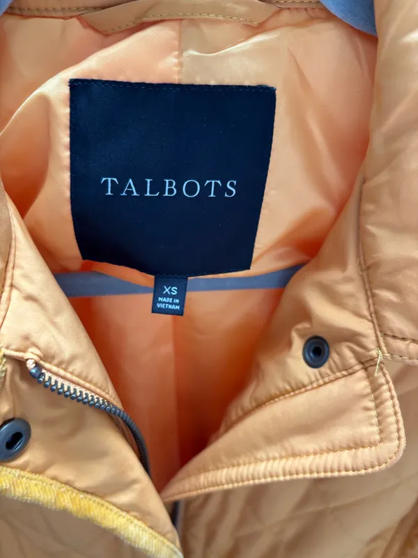 Talbots Yellow Quilted Barn Snap-Front Full Zip Collared Jacket - Image 7