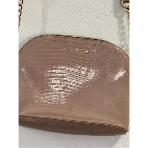 Betsey Johnson Margie Crossbody Tan Purse 9.5 x7 Bag cream tan - Image 2