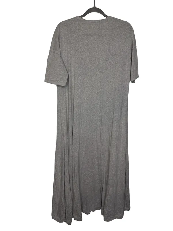 ✨ FP Beach Gray V Neck T Shirt Dress Size M Casual Oversized Coastal‎ Minimal ✨ - Image 5