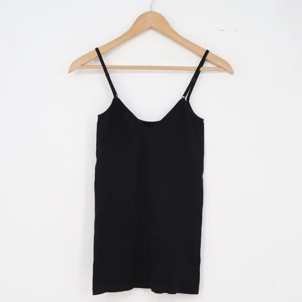Charlotte Russe Cami Womens S Seamless V-Neck Black Adjustable Strap Excellent - Image 3