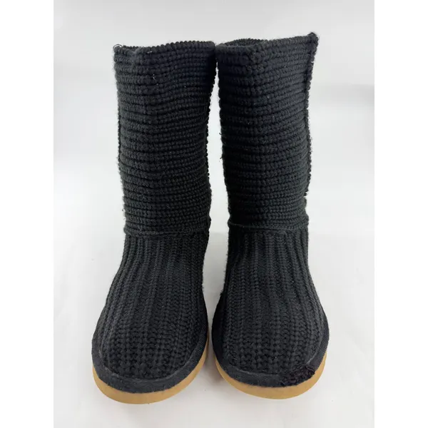 UGG Australia Classic Cardy 5857 Black Knit Mid Calf Boots Womens 7 - Image 4