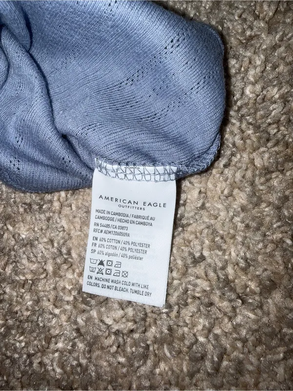 American Eagle - Pointelle Cami - M, Blue - Image 3