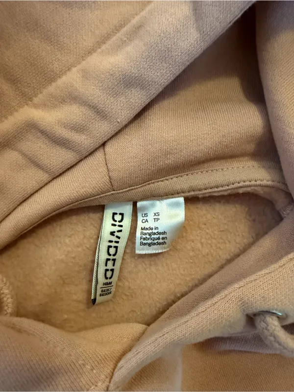 H&M Soft Light Mauve Hoodie Sweatshirt - Image 3