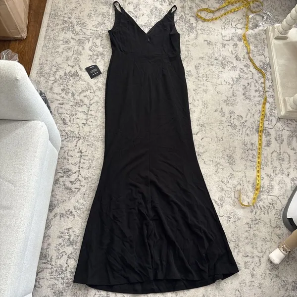 Lulus Melora Black Sleeveless Maxi Dress Size XS NWT Wedding Formal Black Tie - Image 4