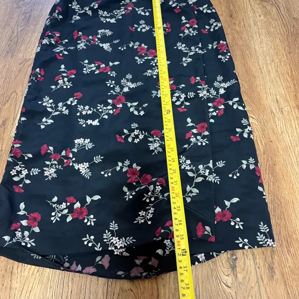 Vintage 90's Floral Size 6 Maxi Wrap Skirt Whimsigoth‎ Romantic Fairy Grunge - Image 4
