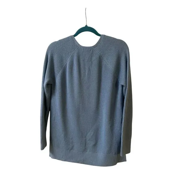 Athleta V-neck sweater pullover style blue sz Small - Image 2