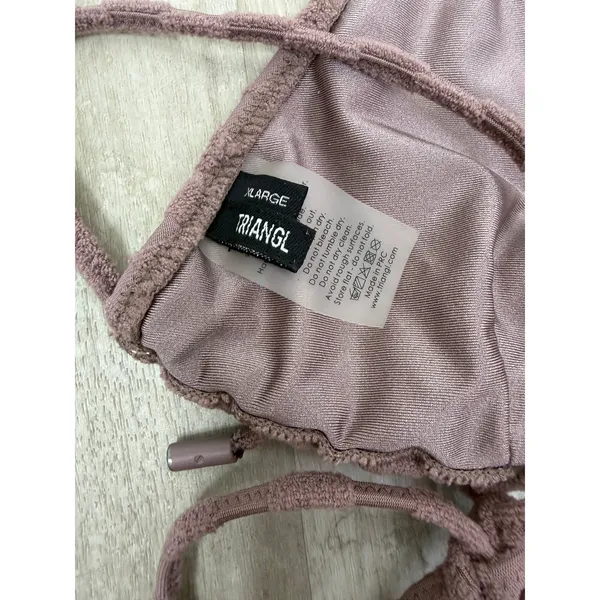Triangl Vinca Deia Bikini Swimsuit Set Mauve Checkered texture Size XL/M - Image 6