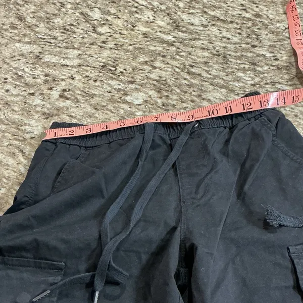 American Bazi Womens S Black Cargo Jogger Pants Adjustable Cuff NWT - Image 6