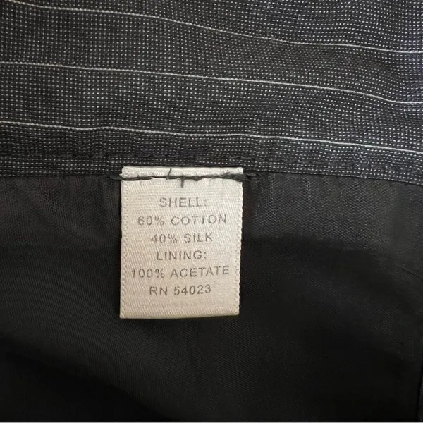 Banana Republic Striped Trousers Gray Dress Pants Size 4 Silk Blend - Image 6