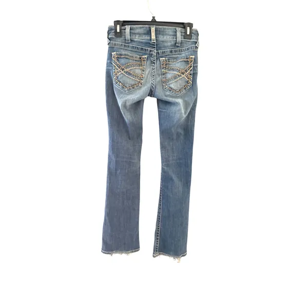 Ariat REAL Denim Womens 25R Bootcut Jeans Medium Wash Contrast Stitch Western - Image 2