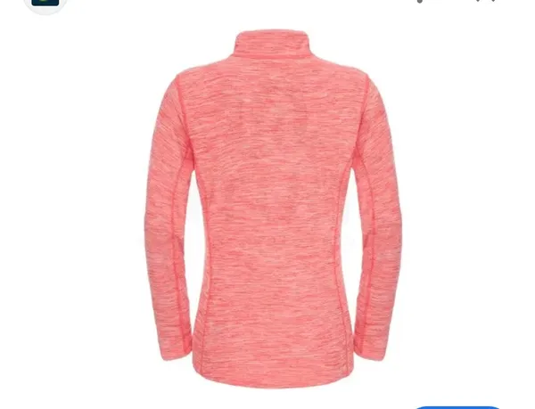 The North Face Women's Pink Quarter Zip Pullover Athletic Top Thumbholes - Image 2
