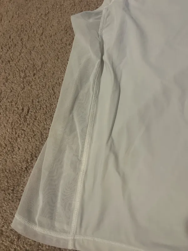 Lululemon White Mesh Sleeveless Tank Top - Image 3