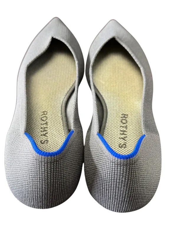 Rothy's The Point‎ Flat Gray Knit Pointed Toe Flats Size 8.5 - Image 6