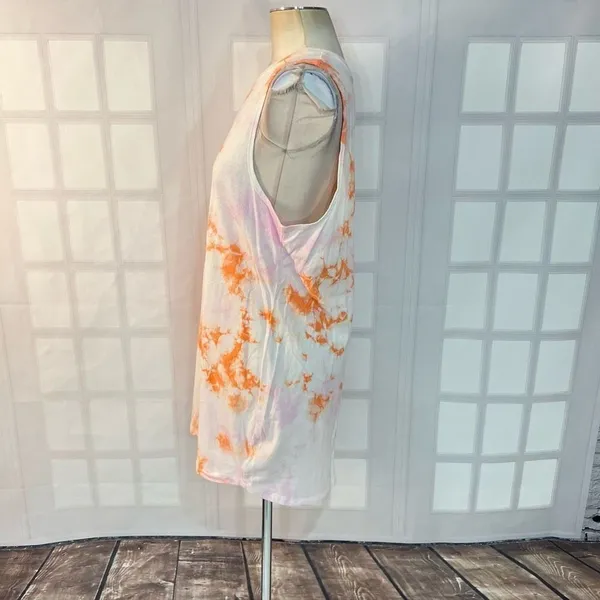 🔥🔥5 for $25🔥🔥 Spiritual Gangster white peach tie dye mini tank dress size xl - Image 8