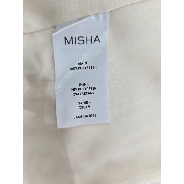 MISHA Blazer Womens 6 Sadie Cream Double Breasted Gold Button JAS21JA1051 EUC - Image 4