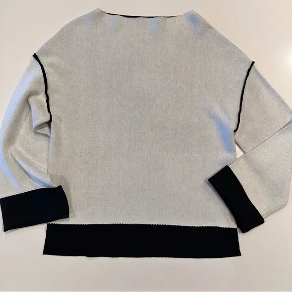 Badgley Mischka Double‎ Faced Sweater Knit Top Size Large - Image 5