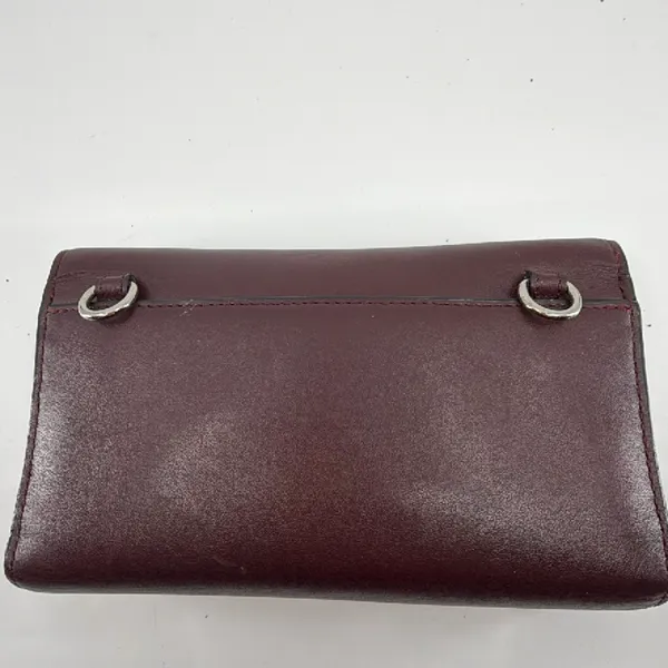 Coach Convertible Wallet Burgundy Pebbled Leather Wallet - Image 3