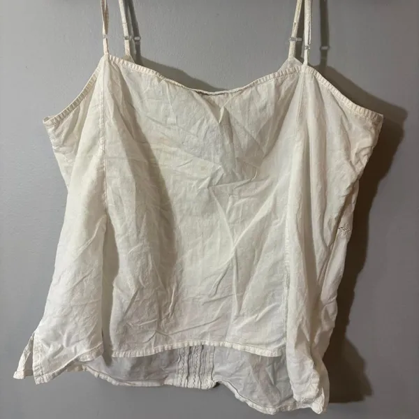 NWT 2000s y2k‎ Bobbie Brooks Yellow Ruched V Neck Tank Top - Image 3