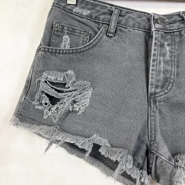 Sincerely Jules Denim Shorts Womens XSmall Distressed Grunge Street‎ Festival - Image 4