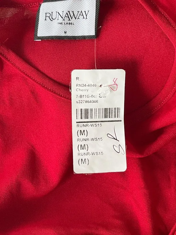 Runaway The Label Meila Top in Cherry Medium Womens Sleeveless Tank - Image 8