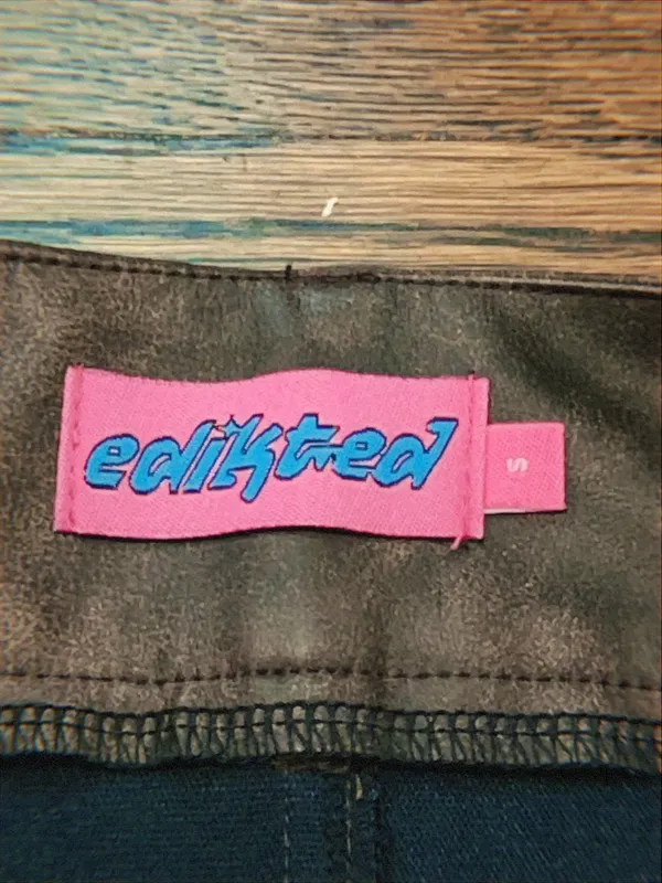 Edikted Brown Mini Skirt Leather  - Image 3