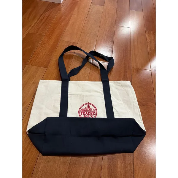 Trader Joe's Canvas Tote‎ Bag Reusable Grocery Bag Big Shopping Bag - Image 4