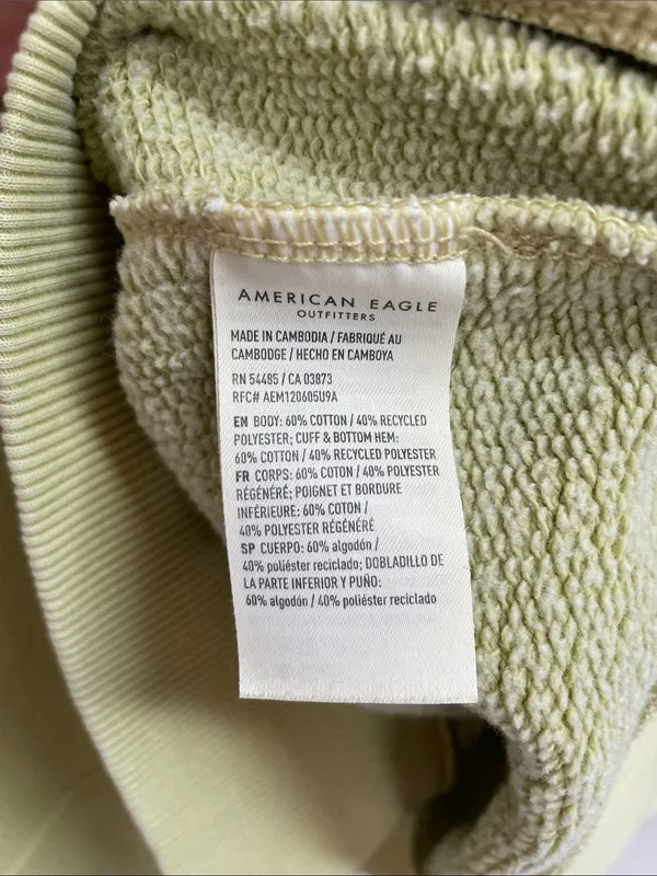 AE American Eagle Big Hug Henley Pullover Sweatshirt in Fresh Green Size XS - Image 13
