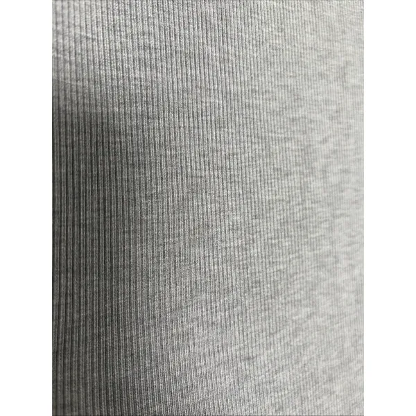 Popilush Ribbed Bodycon Midi Dress‎ Womens Size S Gray Long Sleeve Square Neck - Image 2