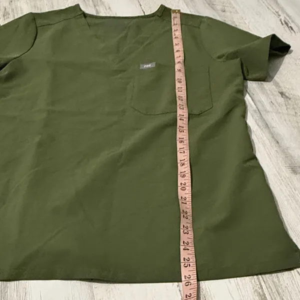 Figs Olive Green Women's Scrub  Top - Image 8
