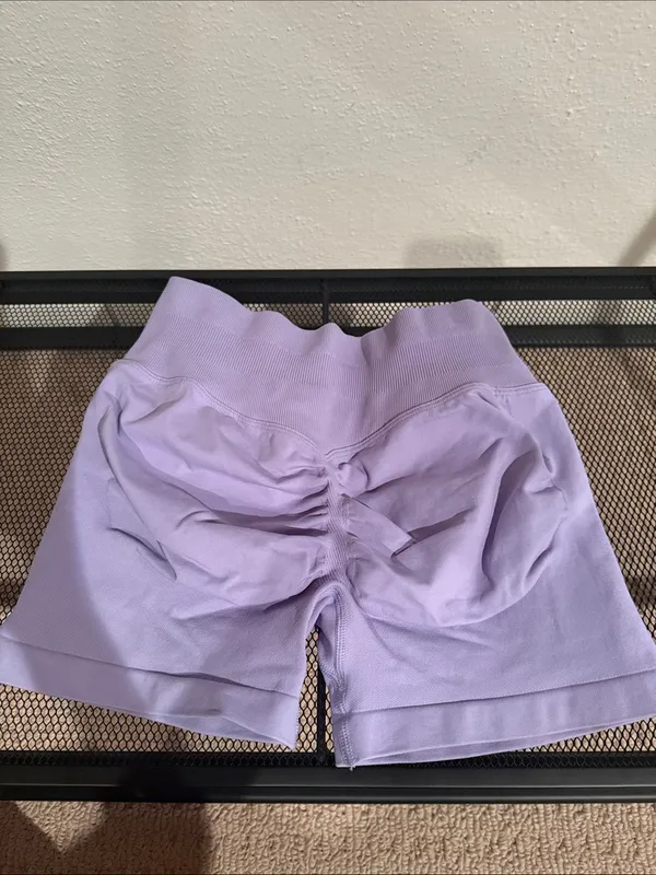 2.5” Butt Scrunch Biker Shorts Purple - Image 2
