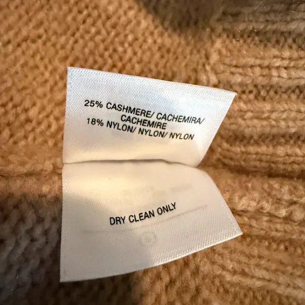Favorite Daughter The William Sweater Wool Cashmere Women's Large Almond NWOT - Image 13