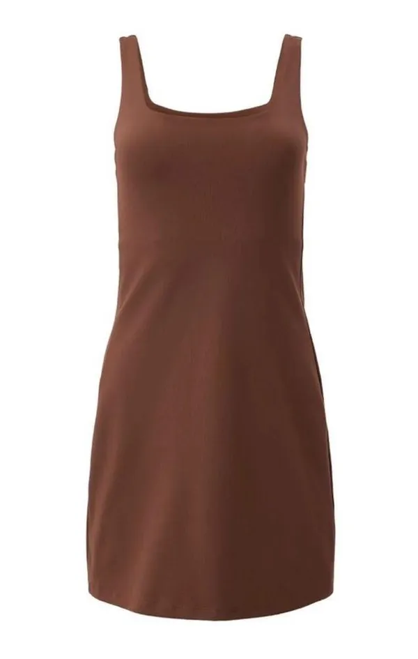 GIRLFRIEND COLLECTIVE Tommy Skort Dress In Brown - Image 2