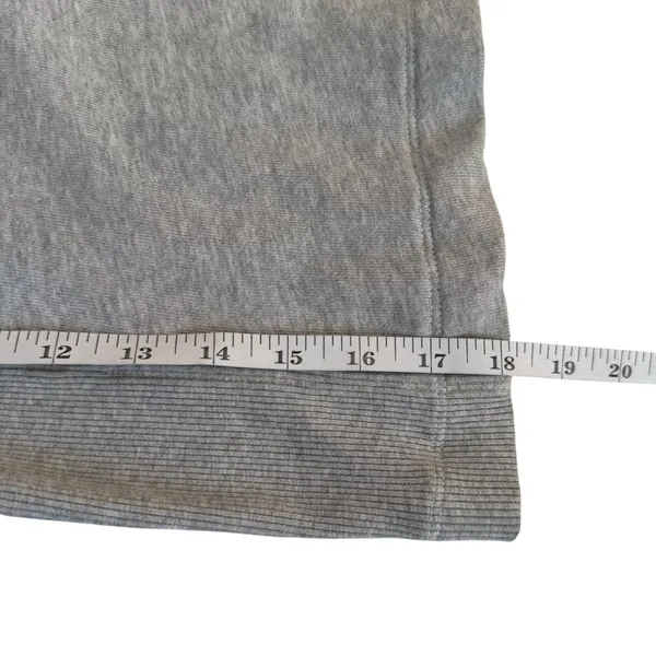 Aerie Seams Right Puff Sleeve Crop Top Medium Heather Gray Grey Athleisure - Image 11