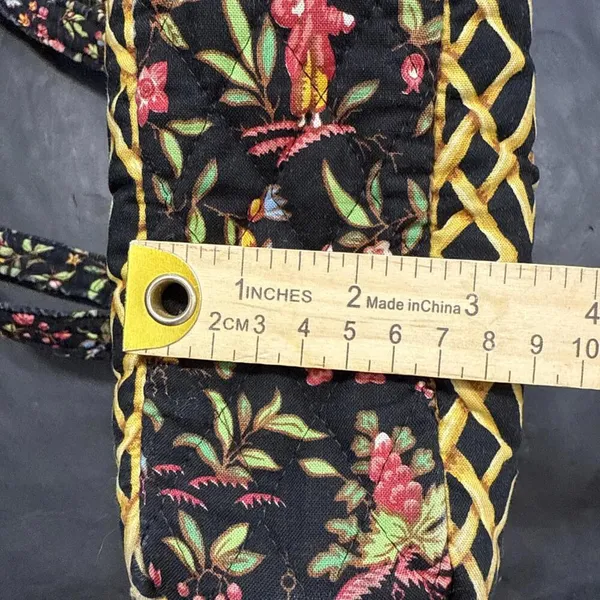 Vera Bradley Iconic Small Tote Bag MING Black Bamboo Floral Quilted Y2K Purse‎ - Image 4