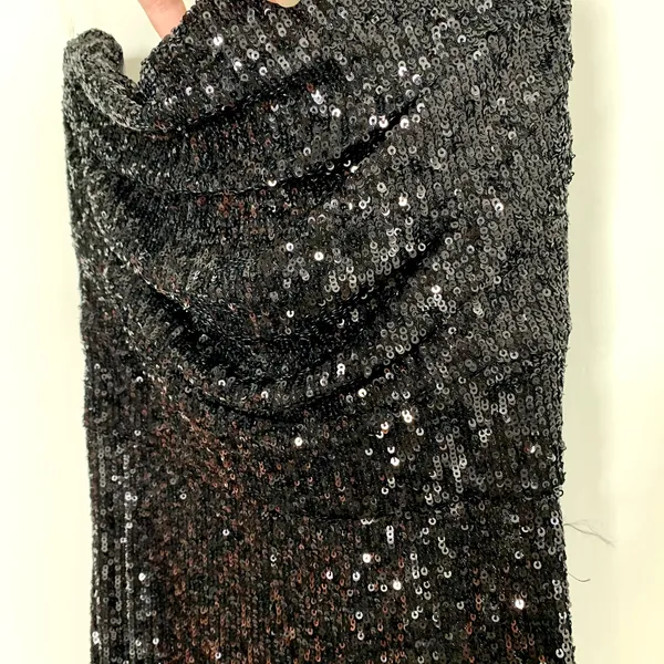 Nookie Black Sequin Flare Leg Jumpsuit One Piece Womens Size Small - Image 9