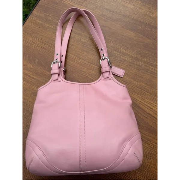 Vintage Coach Soho Slim Hobo Pink Leather Shoulder Bag L3S-4993 Coquette - Image 12
