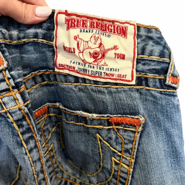 Y2K True Religion Johnny Super T World Tour Low Rise Jeans USA 30 - Image 7