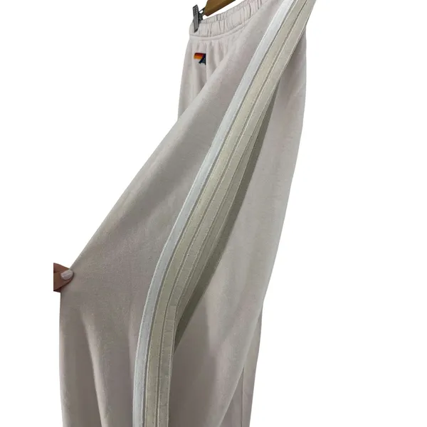 Aviator Nation 5 Stripe‎ Vintage White Hoodie Small Sweatpants Large Set - Image 8