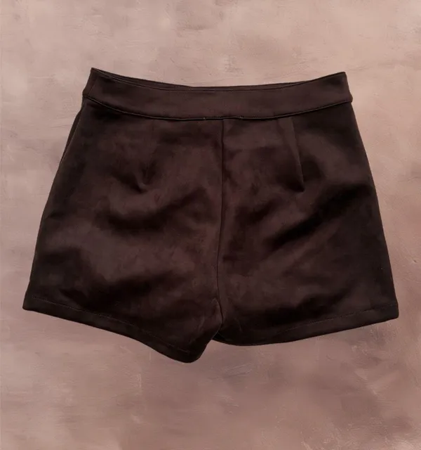 Sincerely Jules Brown Faux Suede Shorts - Image 2