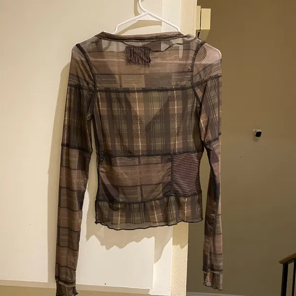 Free people mesh long sleeve top - Image 4
