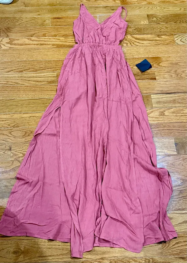 NWT Lulus Lost In Paradise Rusty Rose Maxi Dress Pink -XS - Image 5