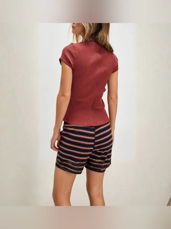NWT Free People FP Intimately Most Wanted Cardi - Rust Terracotta - XS - Image 5